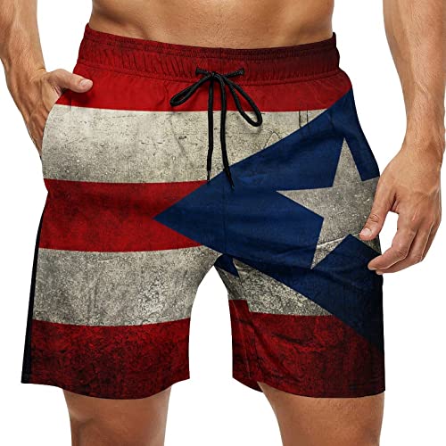 Aeoiba Mens Swim Trunks Quick Dry Board Shorts with Mesh Lining Beach Swimwear Bathing Suits