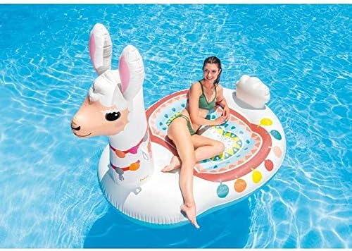 cute lama ride-on swimming float inflatable for kids & adults.-Multi color