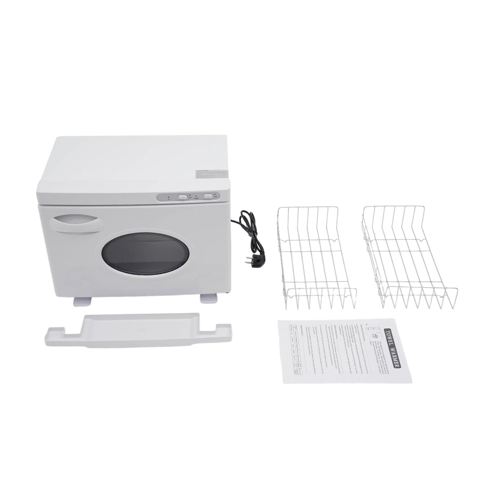 23L Handtuchwärmer UV Sterilisator Elektrischer Handtuchwärmeschrank | Konstante Wärme Von 70-80°C Mit Sichtfenster 2 Rosten Und Abtropfschale für 50 - 60 Handtücher Für Spa Und Beauty Salon