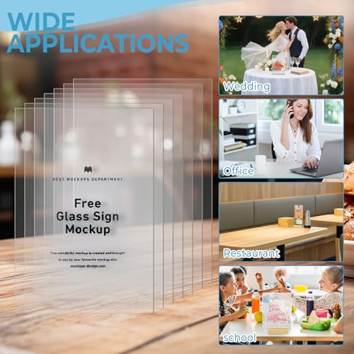 Image of TKOnline 22 PCS Plexiglass Sheets, 4 inch x 6 inch x 0.04 Clear PET Sheet Panels, Clear Acrylic Plastic Sheet for Picture Frame, Invitations, Poster Frames Plastic Board