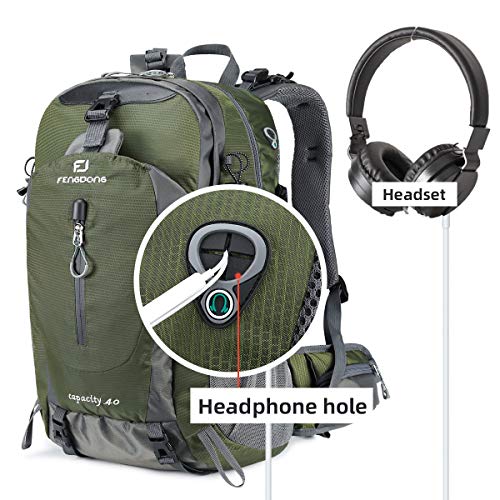 Fengdong 40L Waterproof Lightweight Hiking,Camping,Travel Backpack For Men Women (Green) #TOP1