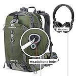 FENGDONG 40L Waterproof Lightweight Hiking,Camping,Travel Backpack for Men Women (green) - Image 3