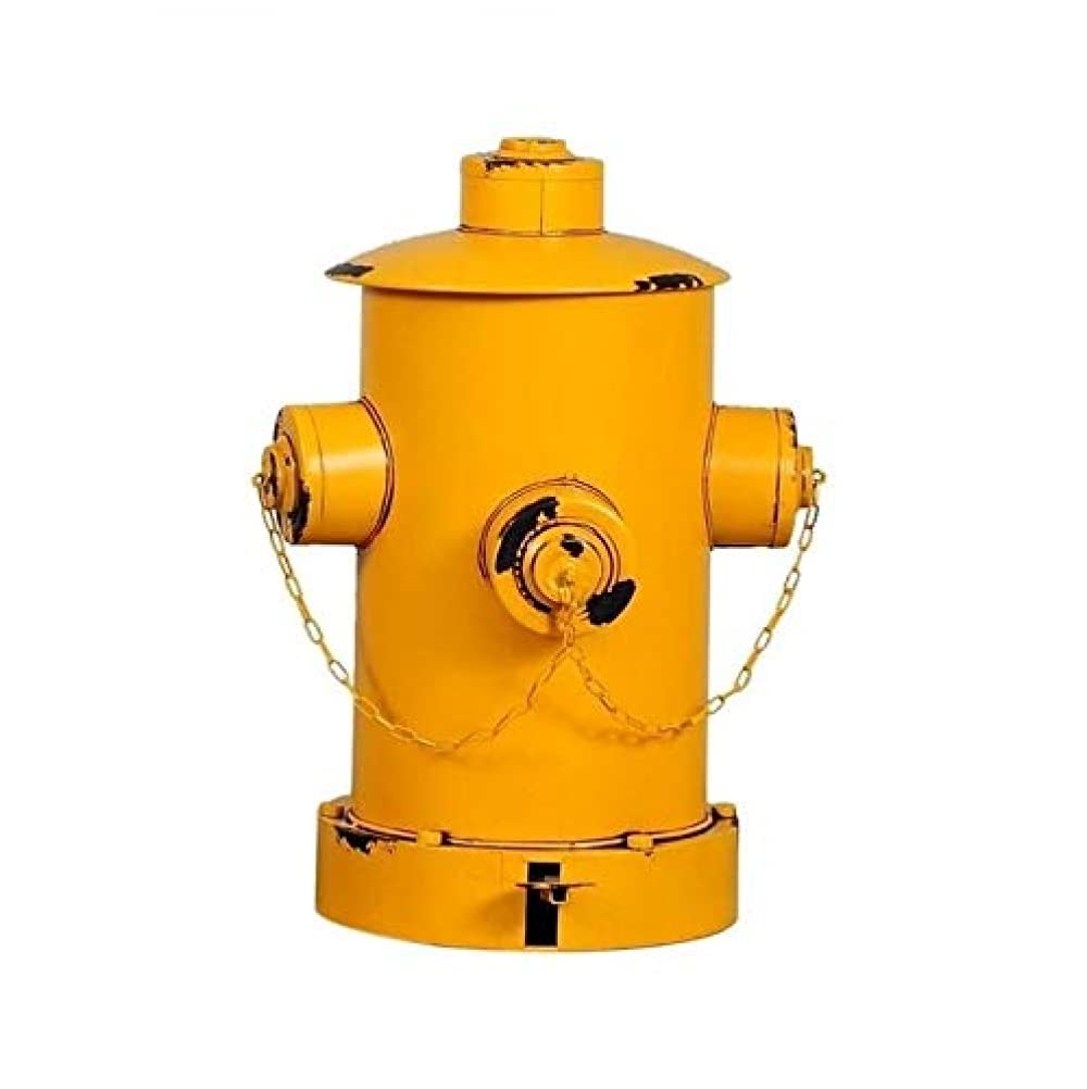 Trash can stainless steel trash can trash can community school shopping mall street recycling bin trash trash can carton fire hydrant trash can (color: yellow)-Yellow