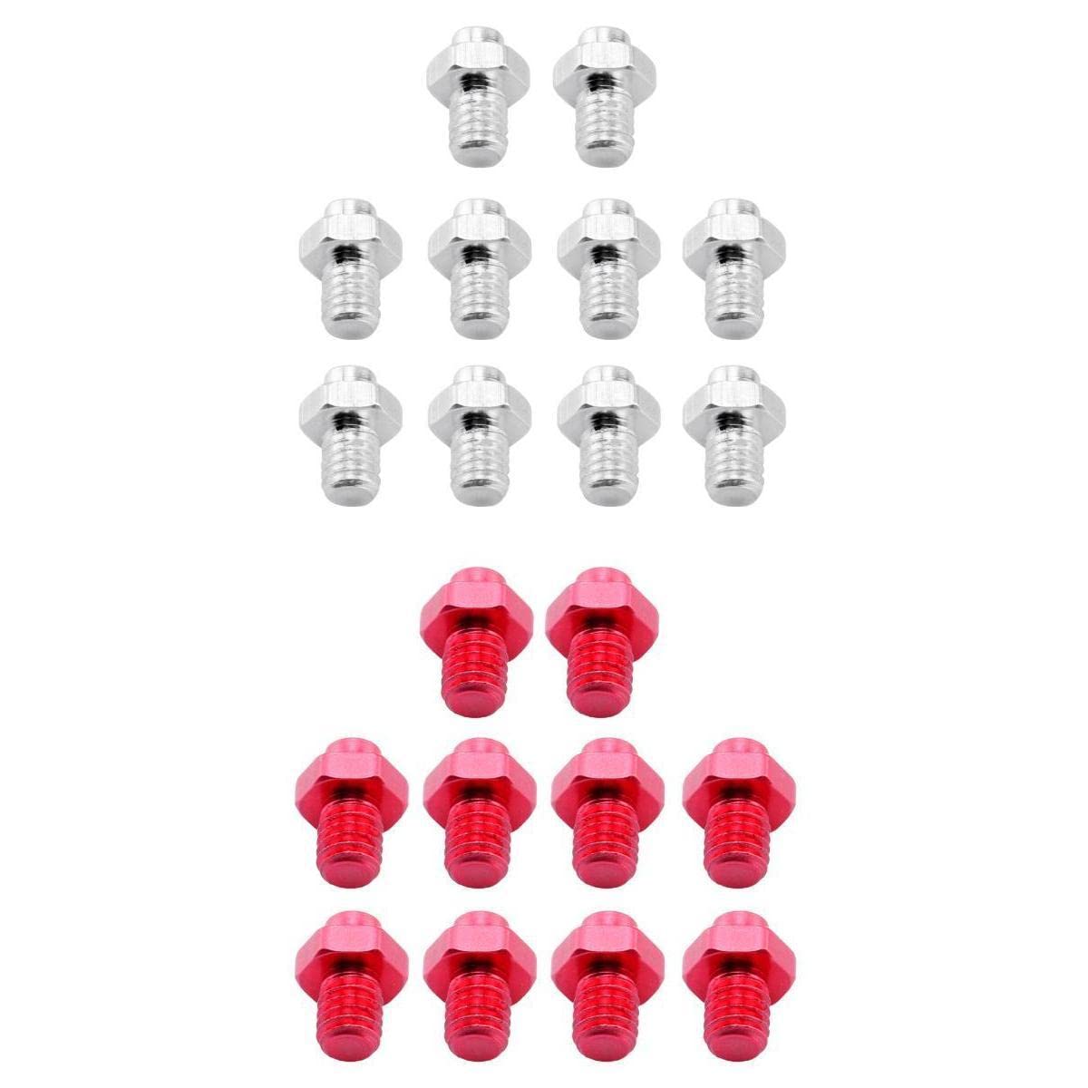 20pcs Bike Pedal Screws Mountain Bike Pedal Fixed Studs Anti-Slip Silver Red-image-38