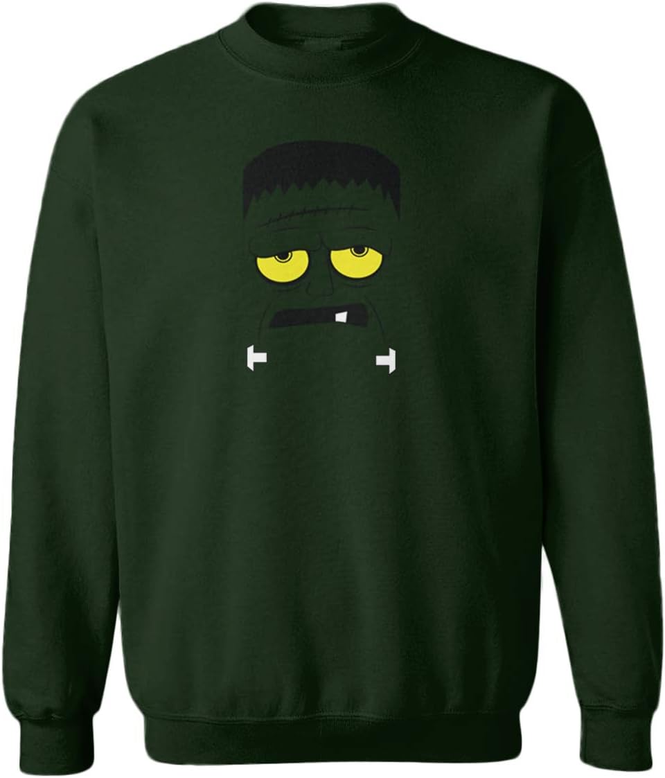 Tcombo Frankenstein Face - Monster Scary Youth Fleece Crewneck Sweater