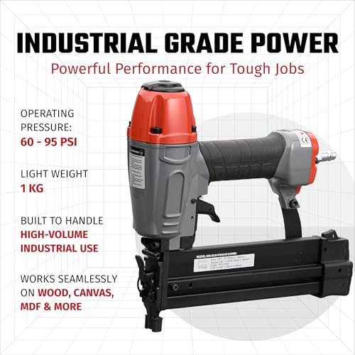Image of Kaymo Pneumatic Stapler Gun ECO-PS9040COMBI Grey with Red