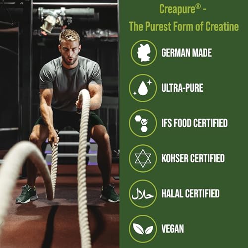 Creapure Creatine Monohydrate Powder. Ultra High Purity German Made Creatine with Nothing Else Added at All. Pure and Unflavored for Men & Women. Zero Bloating, No Sugar, Vegan Friendly Supplement - Image 5