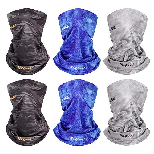 Magreel Braga Cuello Moto Calentador de Cuello Máscara Facial UPF 54+ Protección UV Multifuncional Resistente al Viento Transpirable para Ciclismo Pesca de Esquí