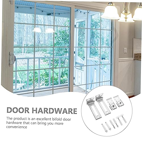 LIFKOME Kit de Herrajes para Puerta Bifold 1 Set para Deslizamiento Suave Instalación Fácil Compatible con Varias Puertas Deslizantes y Plegables miniatura 2