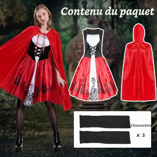 Costume de conte de fées pour carnaval avec robe et cape fluide - 4