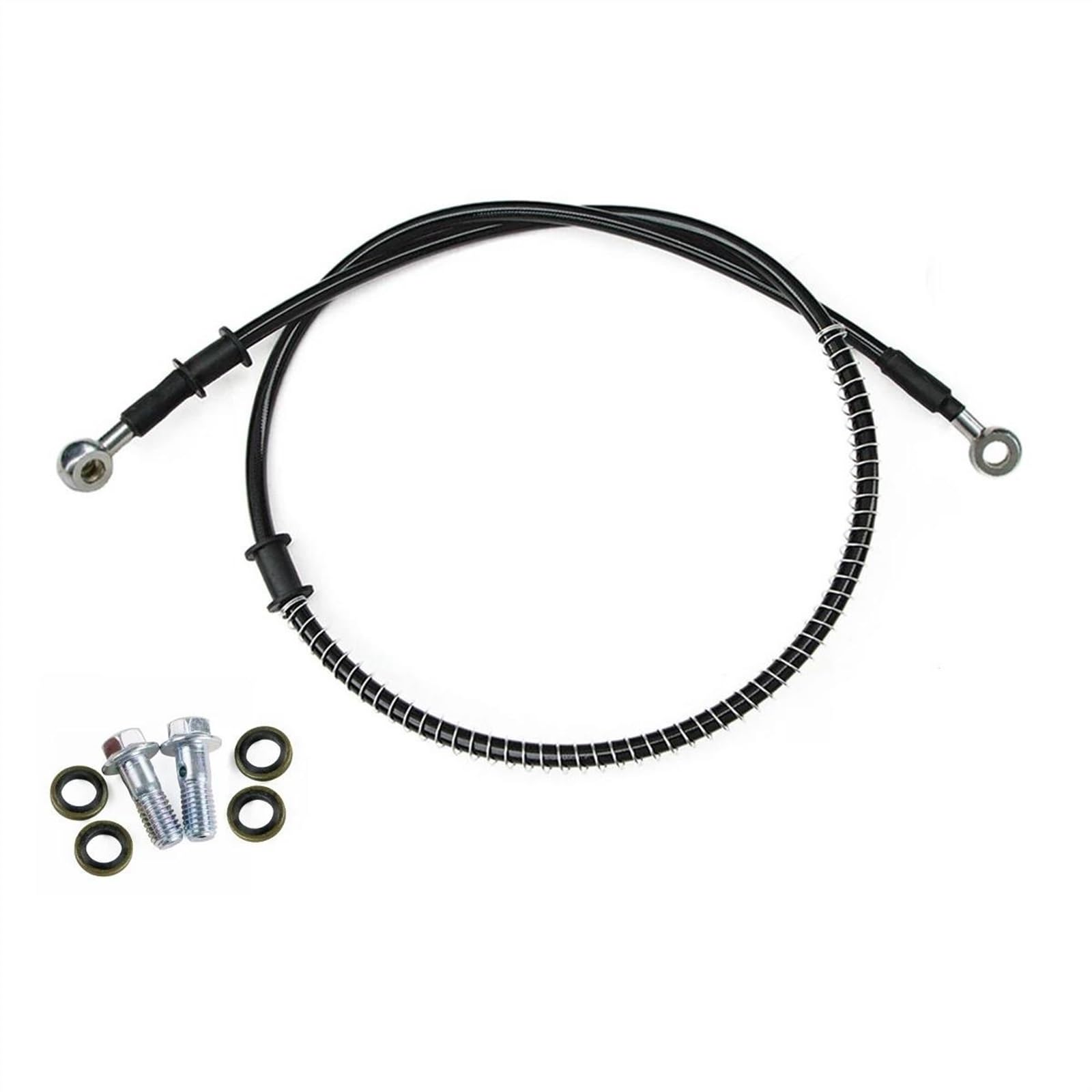 Ksxzw One Color Motorbike Part 400Mm-2300Mm M8 0° Motorcycle Braided Steel Hydraulic Brake Line Clutch Oil Hose Tube Pipe(1000Mm)