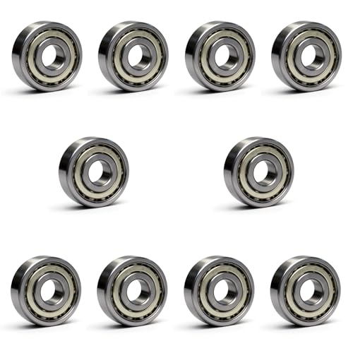 Image of 10 PCS 625-ZZ Double Shielded Ball Bearings 5x16x5 mm, Precision P6 /ABEC 3, High Speed Chrome Steel, Pre-Lubricated for Smooth RPM Performance