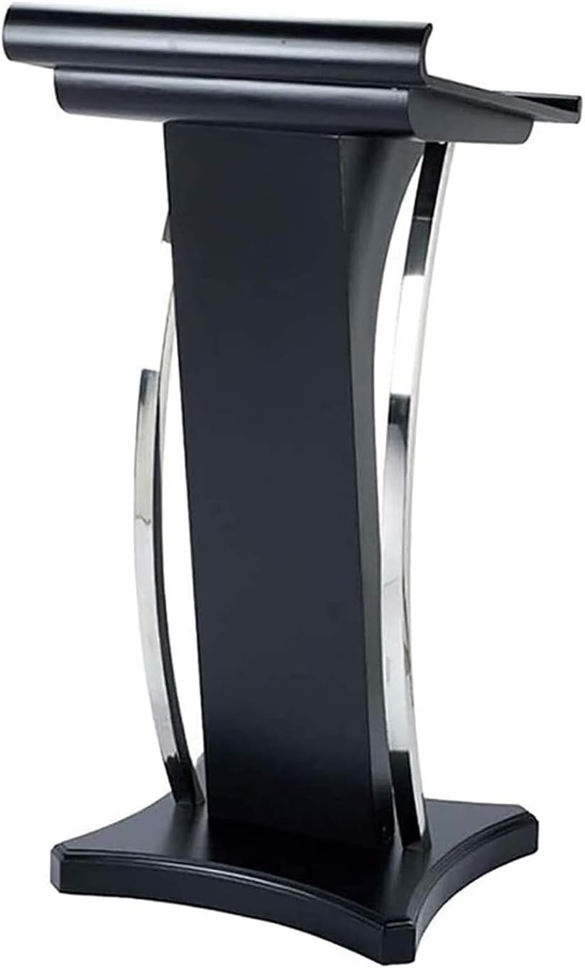 Summit Black Wooden Podium – Portable Church & Conference Stand