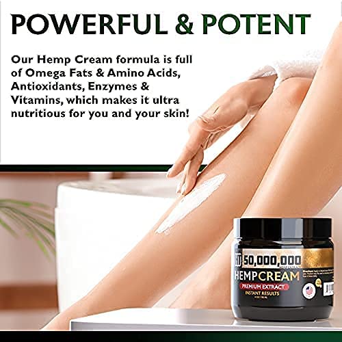Hemp Techniques Hemp Cream for Muscle, Joint, Hips, Back, Neck, Knee, Elbow - Maximum Strength, Lotion Rub, CBS - Made… - Image 8