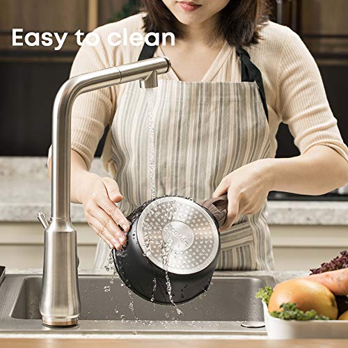 Ecowin 1 1/2 quart Nonstick Saucepan with Lid and Pour Spout, Saucier Pot Induction compatible, Stable handle, Free of APEO PFOA, Gift Package, Very Easy to clean - Thumbnail 3