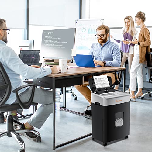 Bonsaii Office Paper Shredder, 110-Sheet Autofeed Heavy Duty Paper Shredder, 30 Minutes Micro Cut Home Office Shredders With 4 Casters, P-4 Security Level&6.1 Gallon Large Bin (C233-B) #TOP7