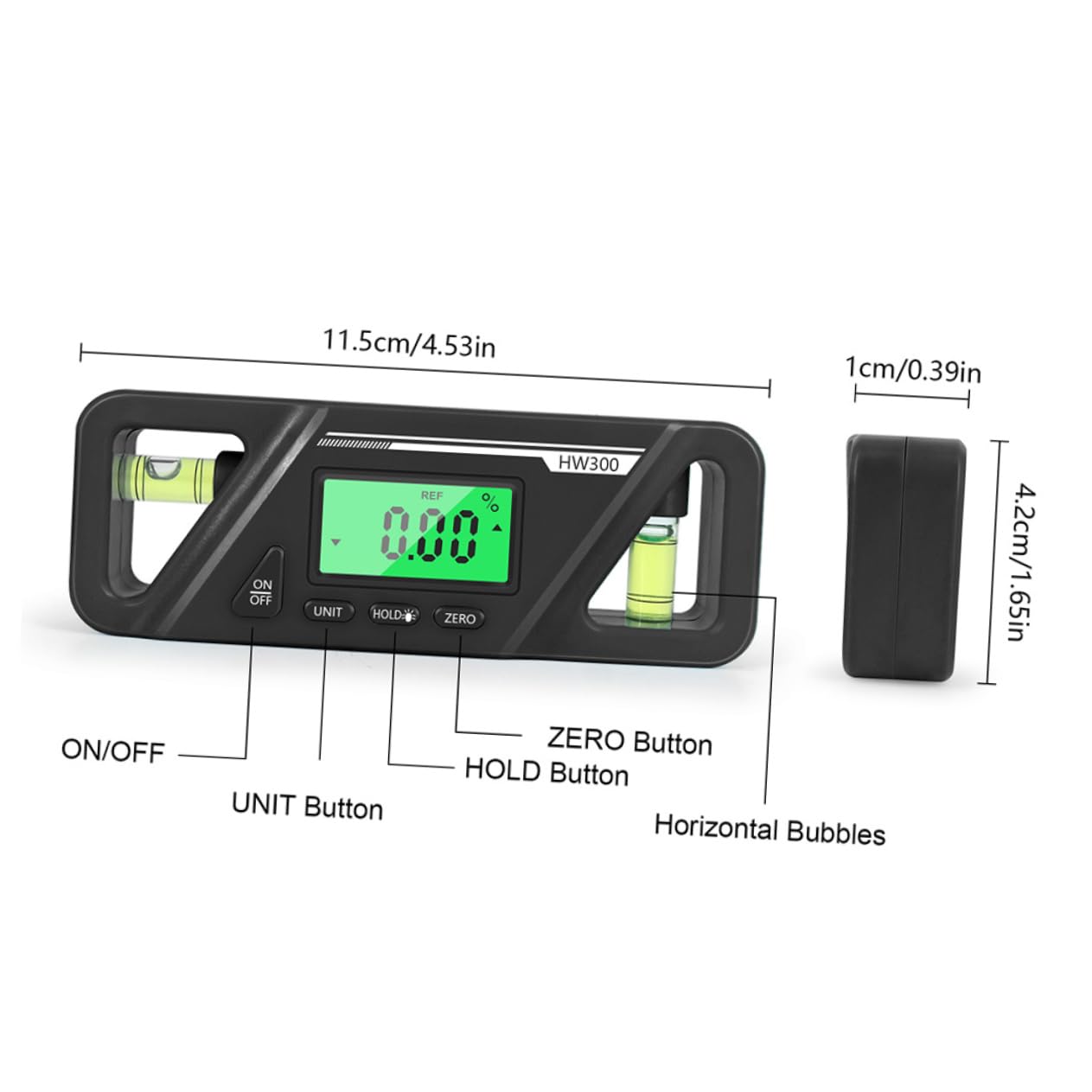 iplusmile 3pezzi Goniometro Digitale Con Livella Magnetica Strumento Di Misurazione Angolare Per Lavori Di Falegnameria e Installazione