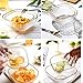 TOSSOW Square Glass Mixing Bowl Set of 2, Serving Bowls All Purpose Transparent Salad Bowls, for Fruit, Snacks, Sauces, Popcorn and More