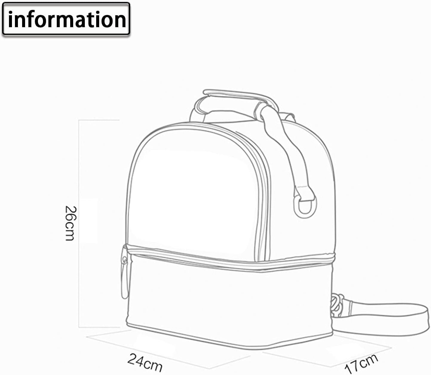 Mancro Breastmilk Cooler Bag with Ice Pack, Fits 6 Insulated Baby Bottles Up to 9 Ounce, Breast Milk Cooler for Nursing Mom (Black 1) 3