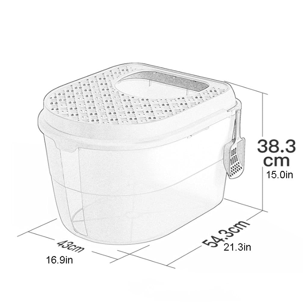 Lettiera per Gatti Cat Letter Box Cat Approfittata a prova di spruzzi completamente recintata Top-in GAT SEMI-AD ADSATIZZATA for GATTO ADATTO for GATTI DOVATI 20 KG Toilette per Gatti ( Color : A )