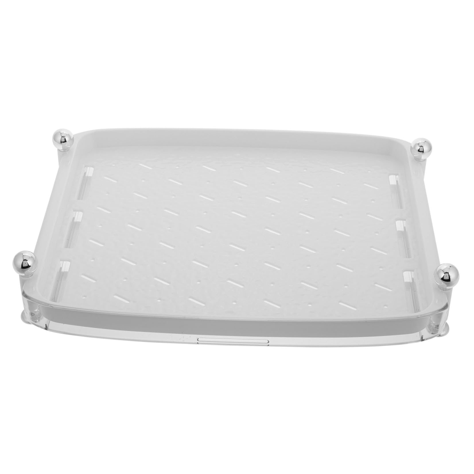 CANIGHT Scaffale Asciuga Bicchieri in Plastico Bianco, Supporto Versatile per Bottiglie e Tazze con Vassoio Rimovibile, per Casa e Ufficio Minimalista