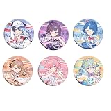 プロジェクトセカイ 缶バッジセット 朝比奈まふゆ 東雲絵名 宵崎奏 暁山瑞希 金属製 軽量 リュック装飾 かわいい おしゃれ ギフト向け 6/8個セット (セット A 6枚入)