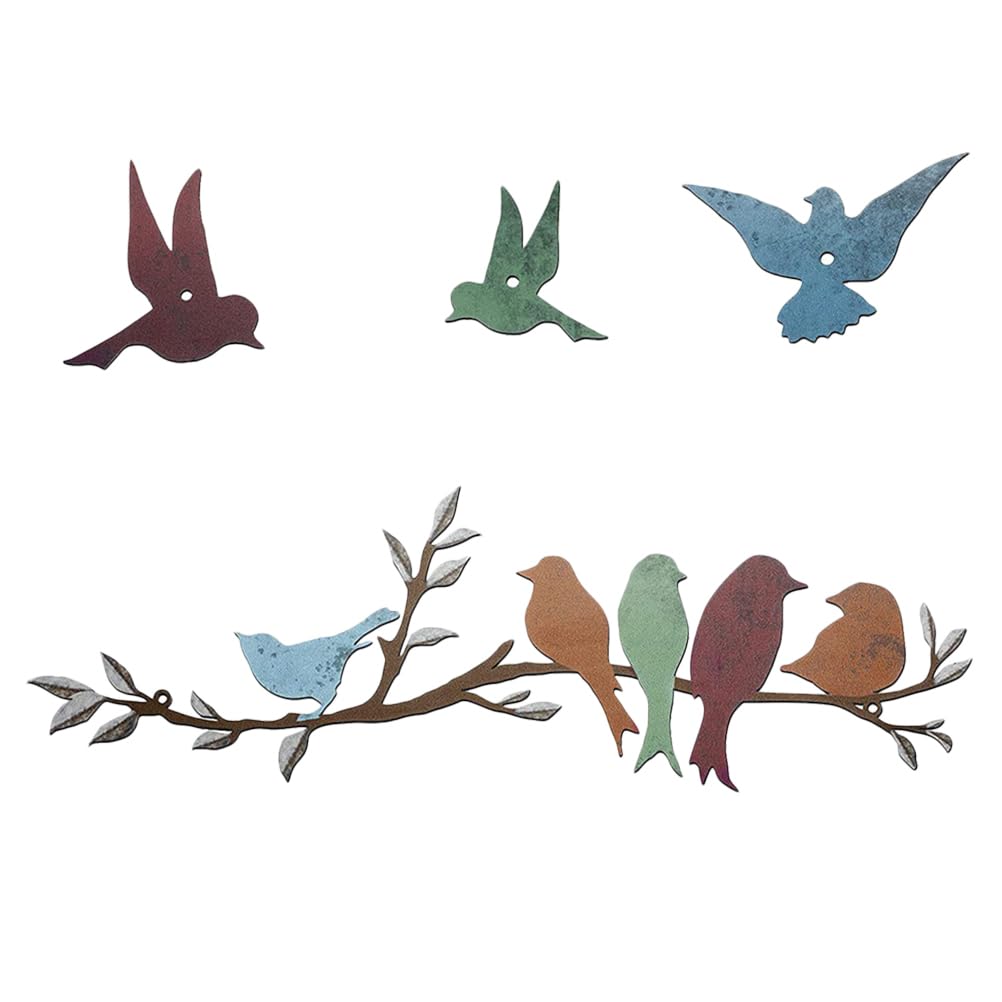 Ornement D'oiseau En Métal Pour Décoration Extérieure - 40 X 13 Cm, Résistant à La Rouille, Pour Jardin Ou Terrasse - 6