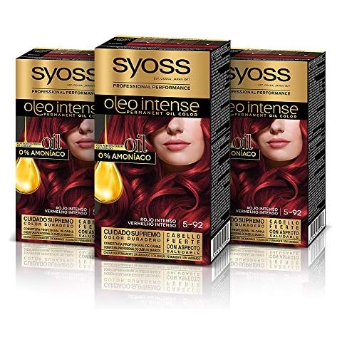 Syoss Oleo Intense Tinte Rojo Intenso Sin Amoníaco Pack De 3 Cover