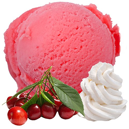 Amarena Sahne Kirsch Geschmack Eispulver VEGAN - OHNE ZUCKER - LAKTOSEFREI - GLUTENFREI - FETTARM, auch für Diabetiker Milcheis Softeispulver Speiseeispulver Gino Gelati (333 g)