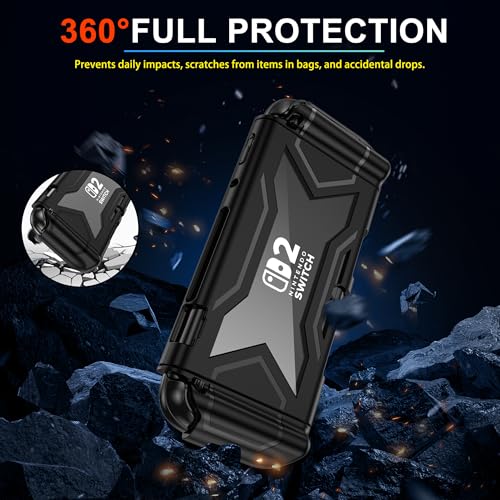 Funda para Nintendo Switch 2 2025 protectora de TPU con 2 tapas de agarre 4