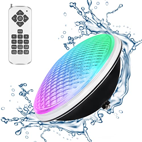 KOLLNIUN Par56 iluminación de la piscina 42W luz subacuática RGB luz de la piscina con control remoto luces de la piscina luz de la piscina 12V AC / DC IP68 Cover