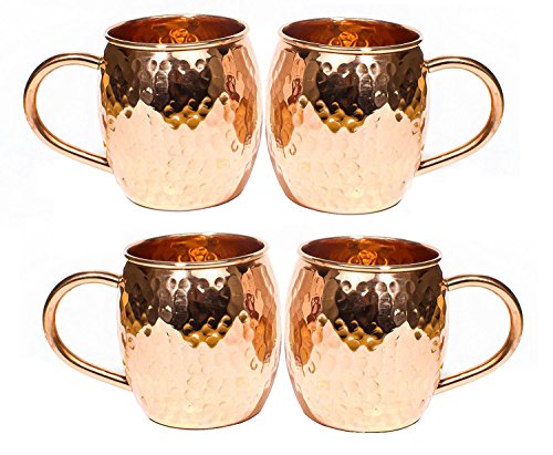 Avs store hammered copper barrel mug for moscow mules s…