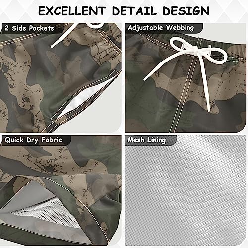 Camo Matching Swim Trunks for Dad and Son Father Son Matching Swim Trunks Family Board Shorts4