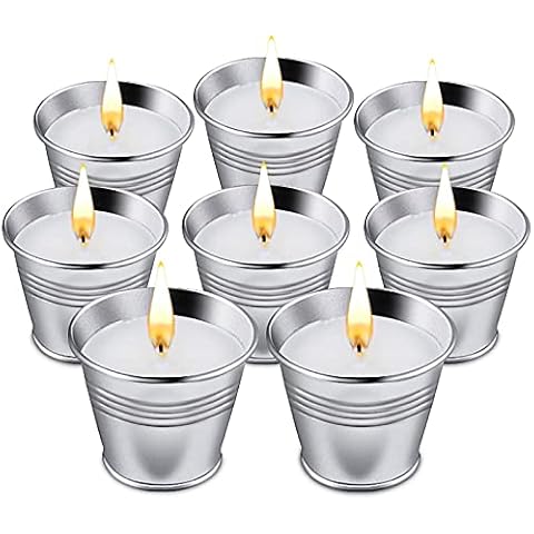 McNory Citronella Candles Outdoors,80-120 Hours Burning Time,Soy Wax Scented Candles Set of 8,Candles for Outdoors,Indoors,Camping,Garden Cover
