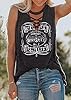 CHUNTIANRAN Womens Rock Roll Girl Strong Eagle Tank Sexy Hollow Out Deep V Neck Sleeveless T Shirt Blouse, Cowboy Dark Grey, XXL #1