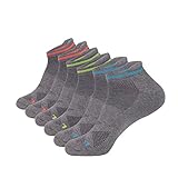 JOYNEE Men's 6 Pack Athletic Cotton Cushioned No Show Tab Socks with Seamless Toe
