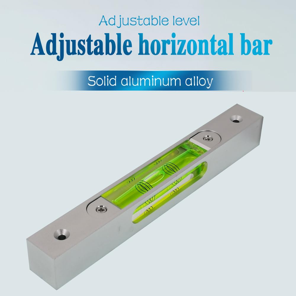 Alta precisione in lega di alluminio metallo livello regolabile bolla piccola barra quadrata luminosa lunghezza magnetica 180 foro passo 150MM