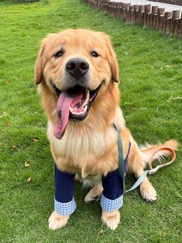Image of Dog Elbow Pads Knee Protector Wraps Elbow Callus Treatment Sleeve for Wounds Front Legs Stop Licking Medium Large Dogs XL, Navy