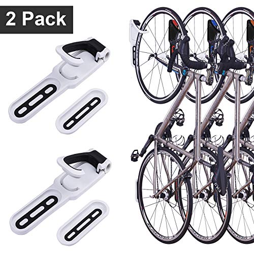 2 Pack Foldable Vertical Bike Rack Wall Mounted Bicycle Cycle Storage Rack Single