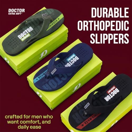 Image of DOCTOR EXTRA SOFT Slipper Care Orthopaedic and Diabetic Super Fitting Comfort Doctor Slipper, DR. Slipper, Flip-Flop, Slides and House Slipper for Men's Men's-FeelGood-D-31