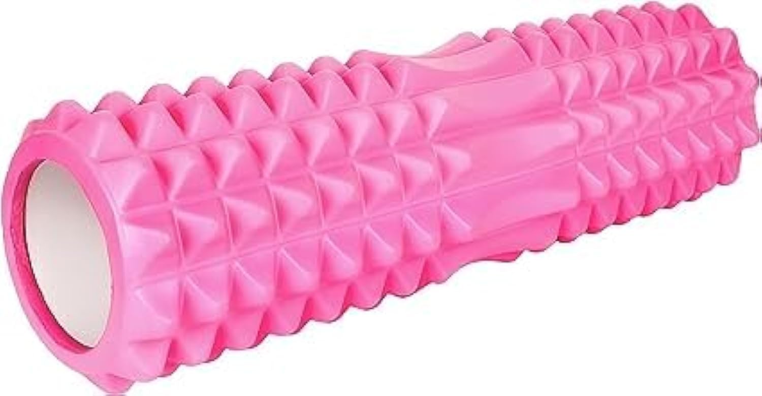 LUKSYOL Foam Roller - Deep Tissue Massage, Muscle Stretching, and Physiotherapy Tool | Versatile Yoga Wheel for Cellulite Reduction | Relieve Back Pain and Improve Flexibility (Pink | Model 2)