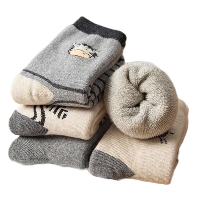 Chaussettes Chaudes Enfant - Épaisses & Confort Hiver (5 Paires
