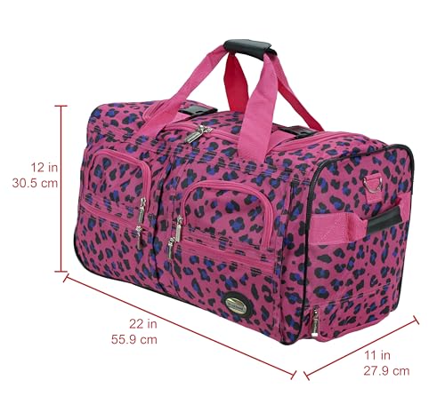 Image of Rockland Rolling Duffel Bag, Black, 22 inch