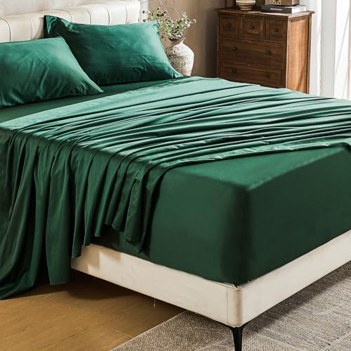 Image of MEISHANG 1000TC Egyptian Cotton Sheets King, 18-24 inch Extra Deep Pocket | 1000TC Egyptian Cotton Sheets, Sateen Weave, Ultra Soft & Breathable, OEKO-TEX Certified