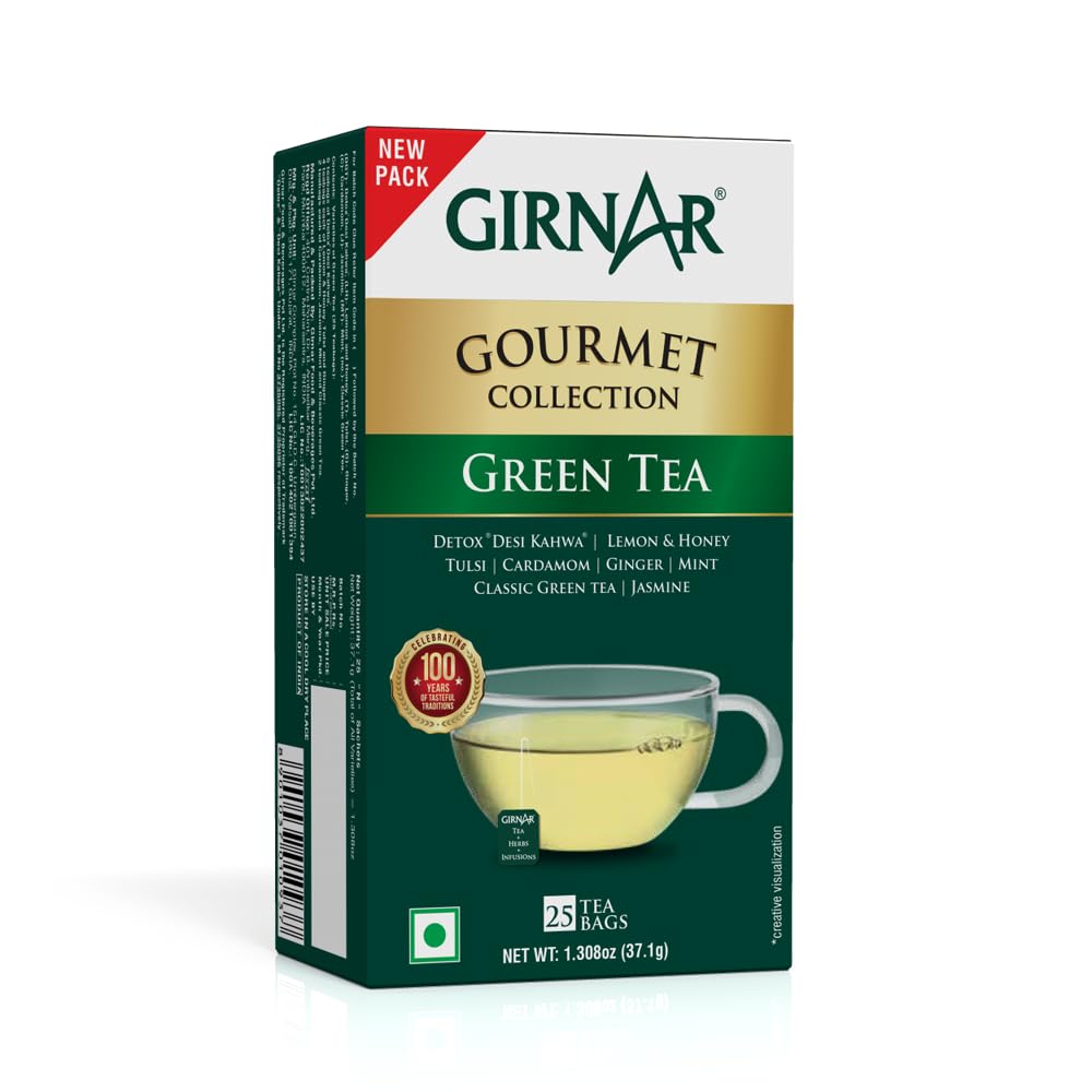 Girnar Green Tea Gourmet Collection (25 Tea Bags)