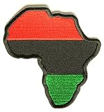 Hengulus Embroidered Iron On Patch - Multi Color African Map 3