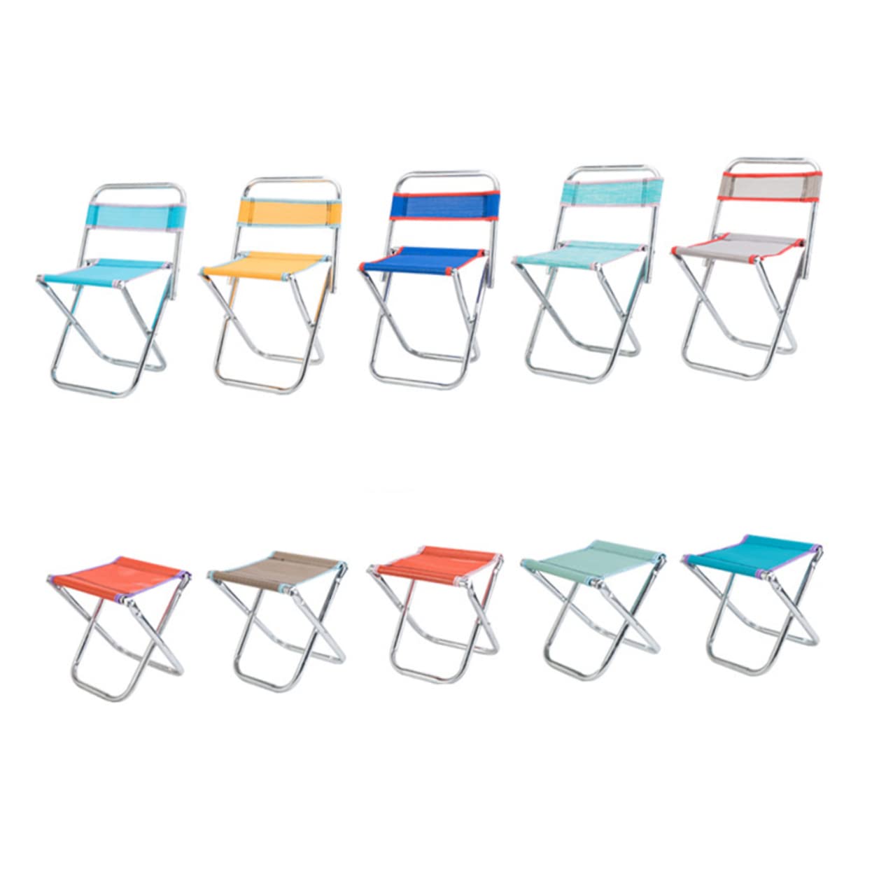 Mipcase Outdoor Collapsible Fishing Stool Lightweight Portable Folding Chair for Camping Travel and Beach Activities Random Color for Hiking and Fishing Enthusiasts