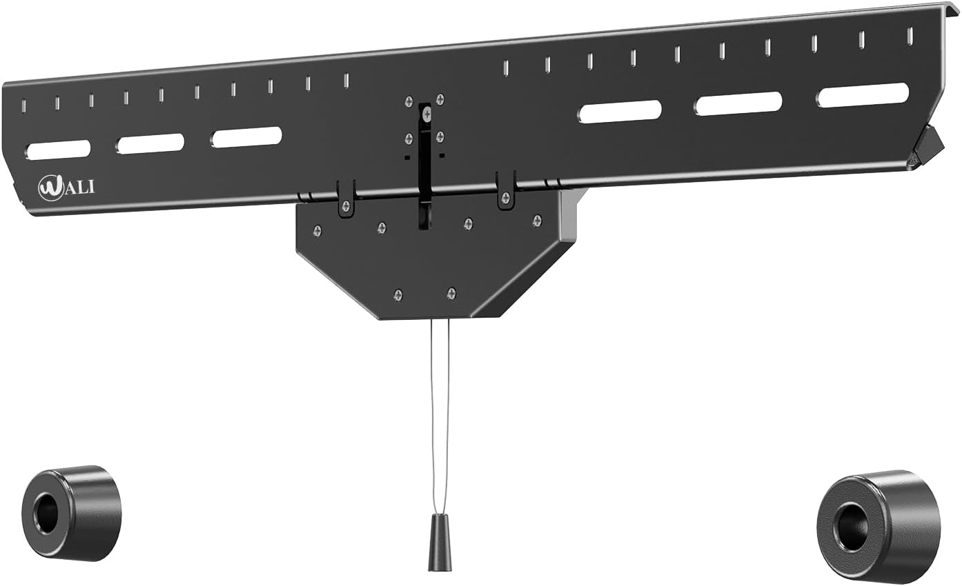 WALI Studless TV Wall Mount for 37-80 inch TV, No Stud No Drill TV Mount Bracket Hanger Low Profile Design, Heavy Duty for Drywall Holds up to 110 lbs, (TTM-3), Black