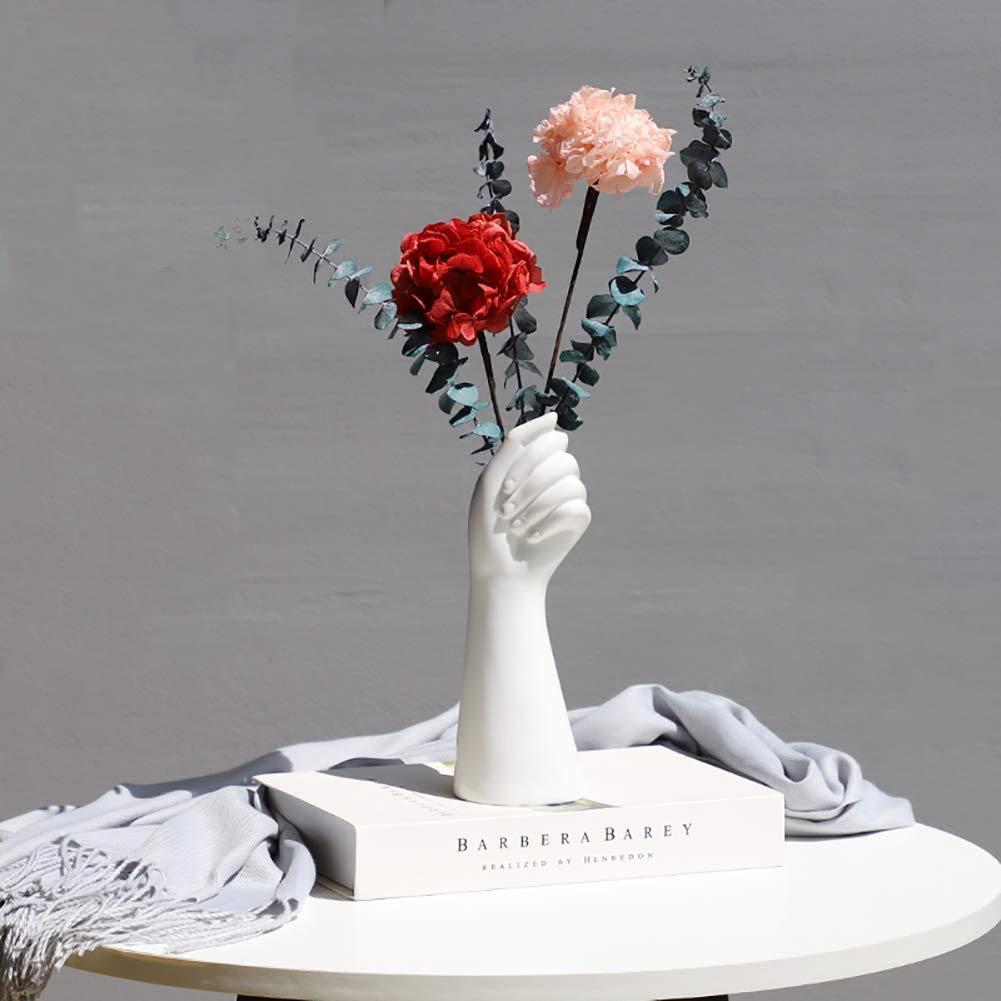 Support pour plantes à air design main en céramique blanche haut de gamme