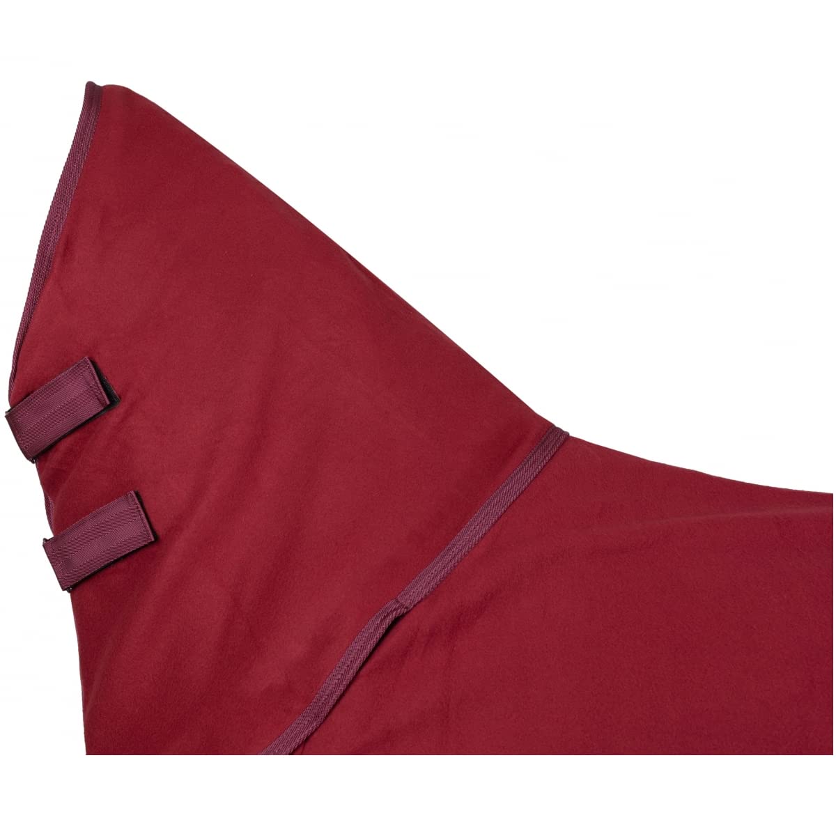 Abschwitzdecke mit Halsteil und Kreuzgurt (abnehmbar) BASICLINE RL24 weinrot 155cm